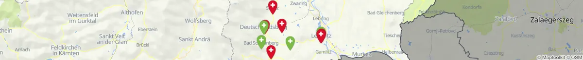 Kartenansicht für Apotheken-Notdienste in der Nähe von Sankt Andrä-Höch (Leibnitz, Steiermark)